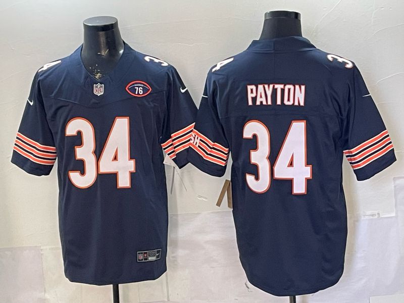 Men 2026 Chicago Bears #34 Payton Blue 3th generations Nike Limited NFL Jersey style 003